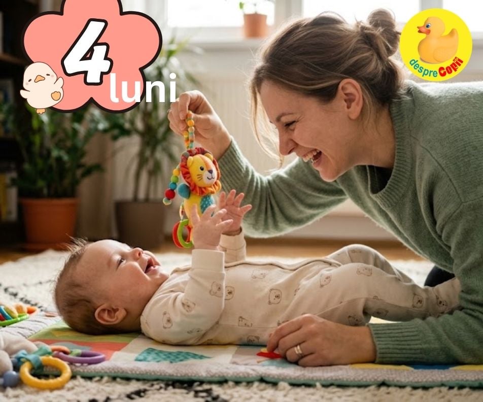 Cum te joci cu bebe la 4 luni? 7 idei si jocuri care ii sustin dezvoltarea